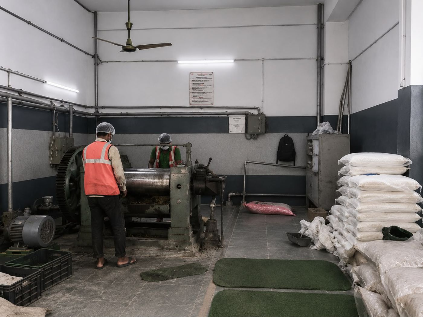 Rubber mixing mill